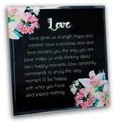 Love Mirrored Sentiment Plaque